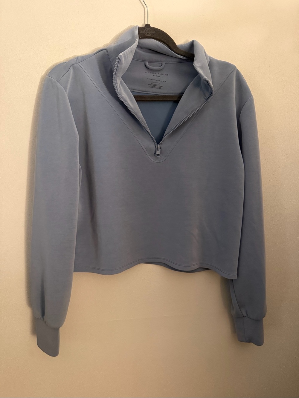 Sincerly Jules Light Blue Quarter-Zip Pullover